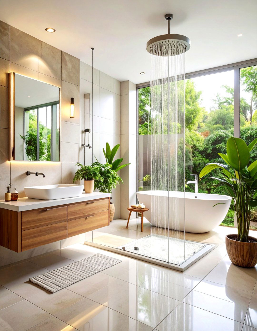Wet Room Open Concept - 24 Bathroom Remodel Ideas