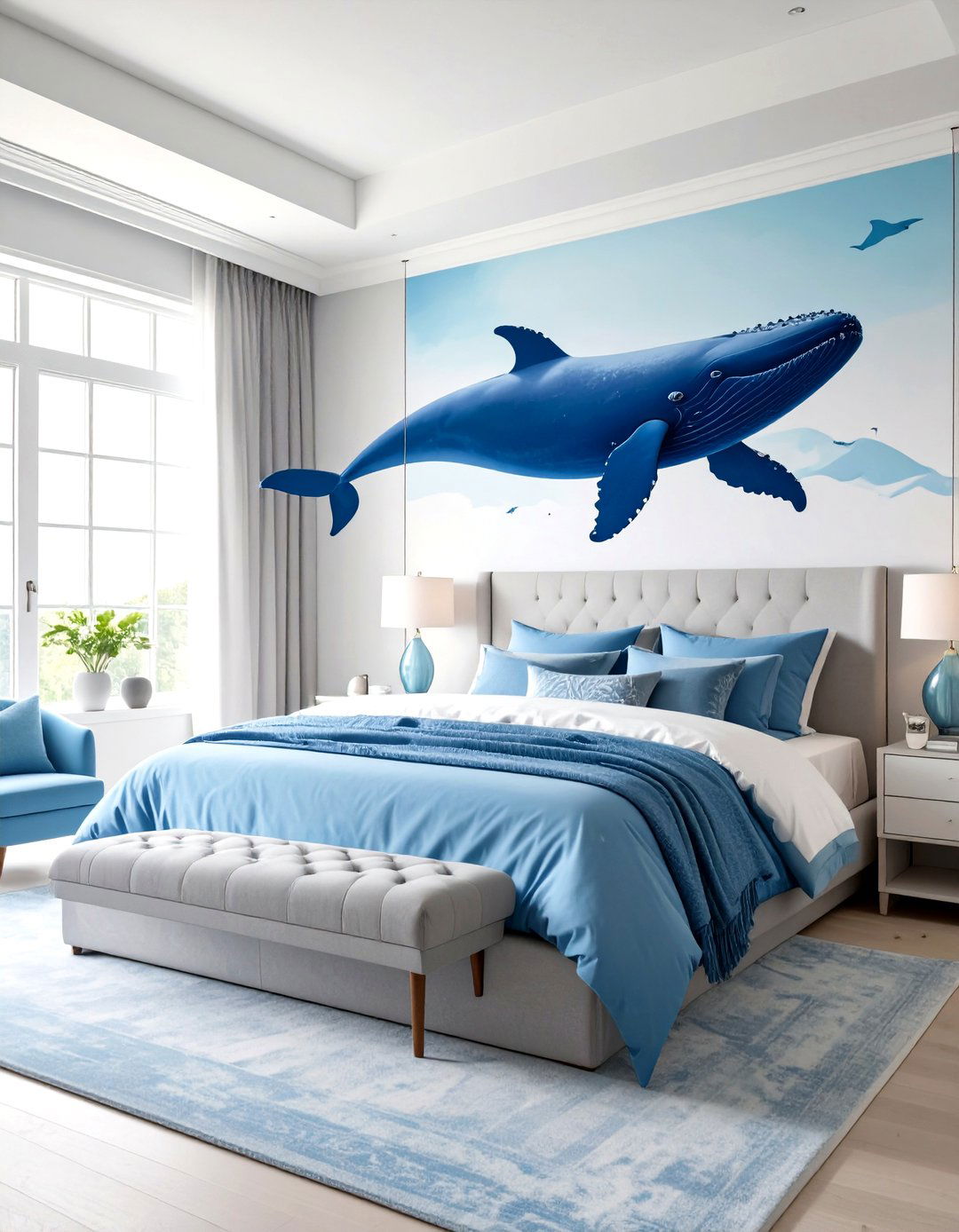 Whale Song Symphony - 24 Underwater Mermaid Bedroom Ideas