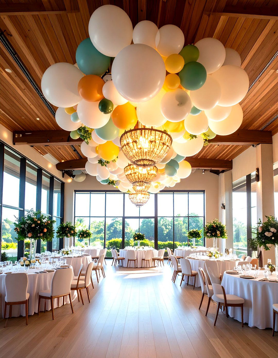 Whimsical Balloon Installation Ceilings - 24 Wedding Decoration Ideas