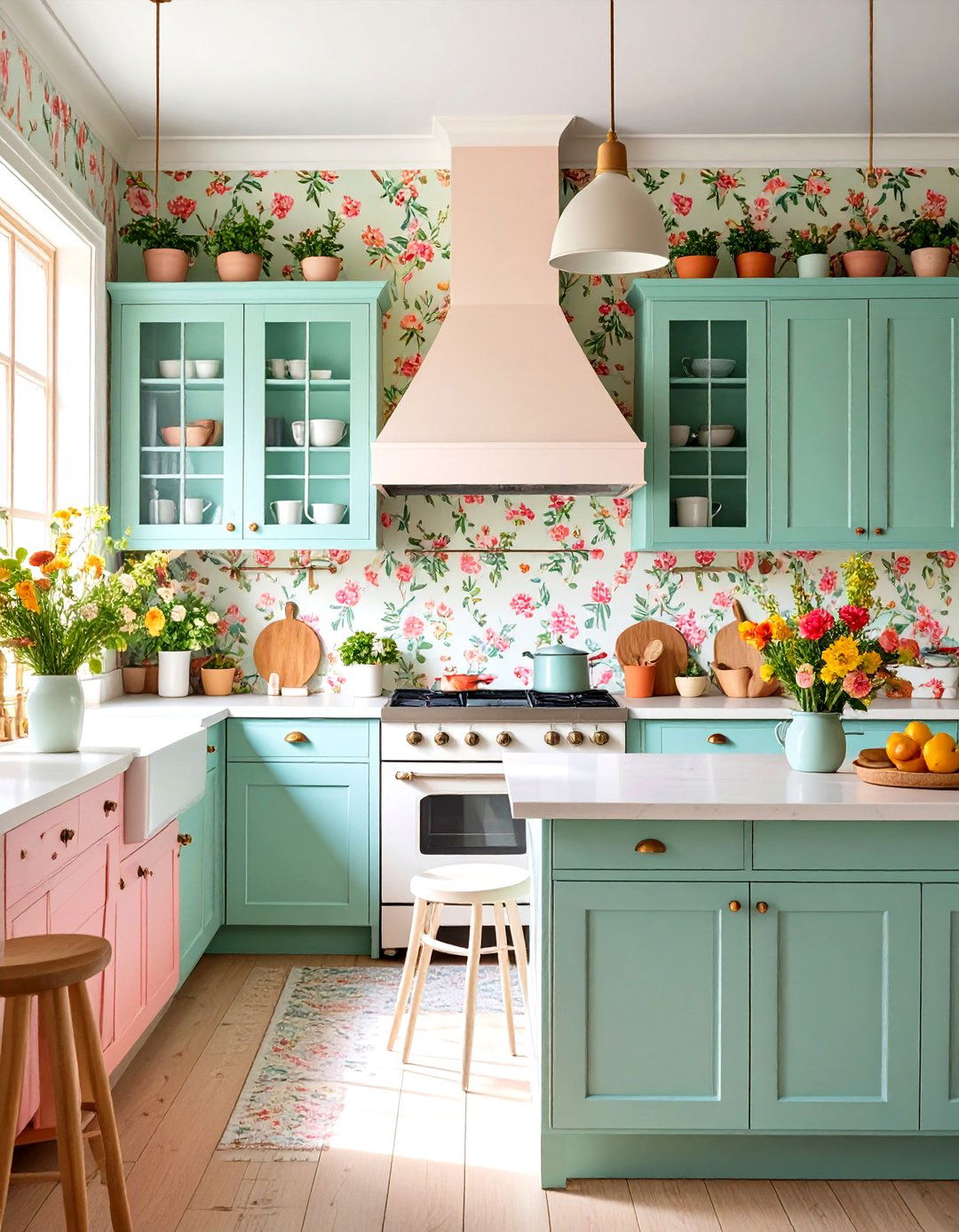 Whimsical Kitchen Motif Wallpaper - 24 Kitchen Wallpaper Ideas