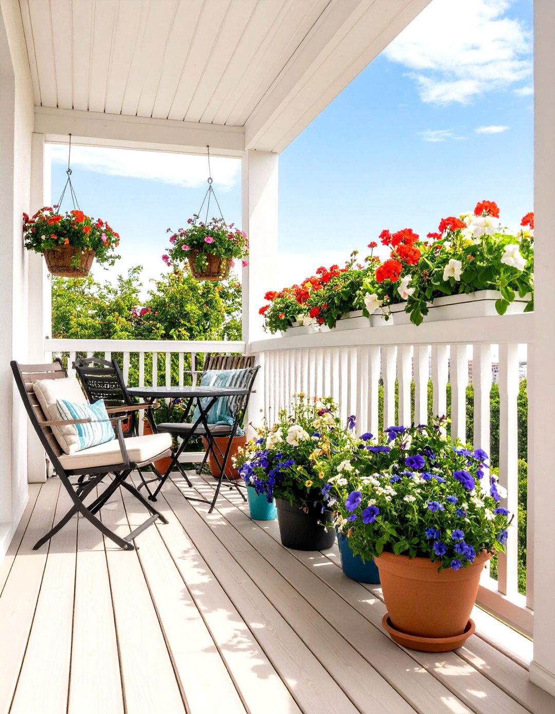 White Balcony Garden Compact Living - 24 White Garden Design Ideas