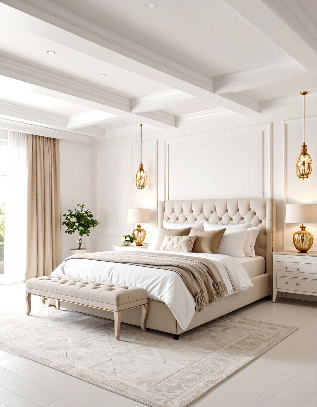 White Bedroom Ceiling Design - 24 Small White Bedroom Ideas