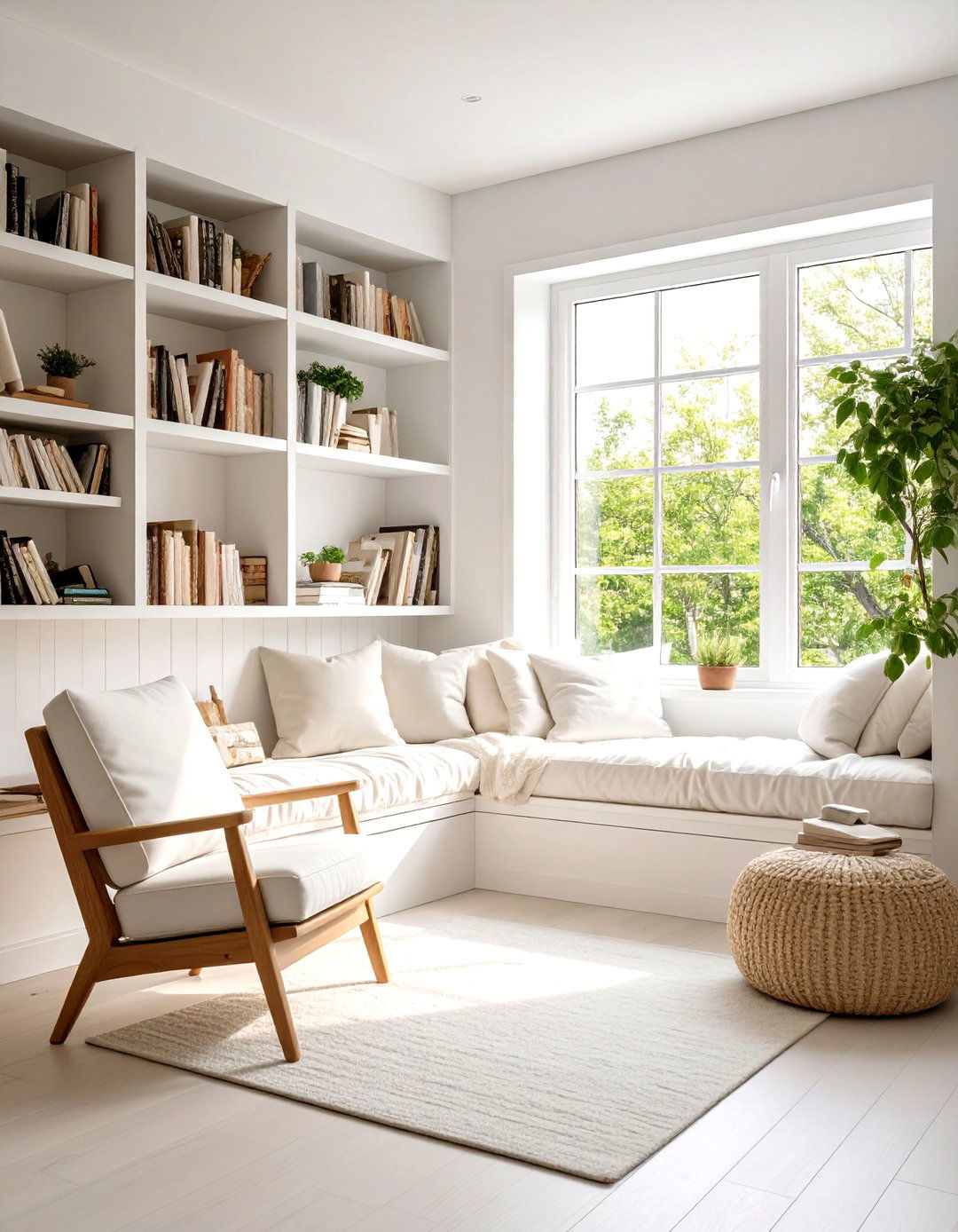 White Bedroom Reading Nook - 24 Small White Bedroom Ideas