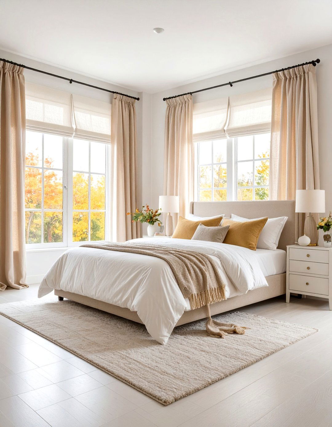White Bedroom Window Treatments - 24 Small White Bedroom Ideas