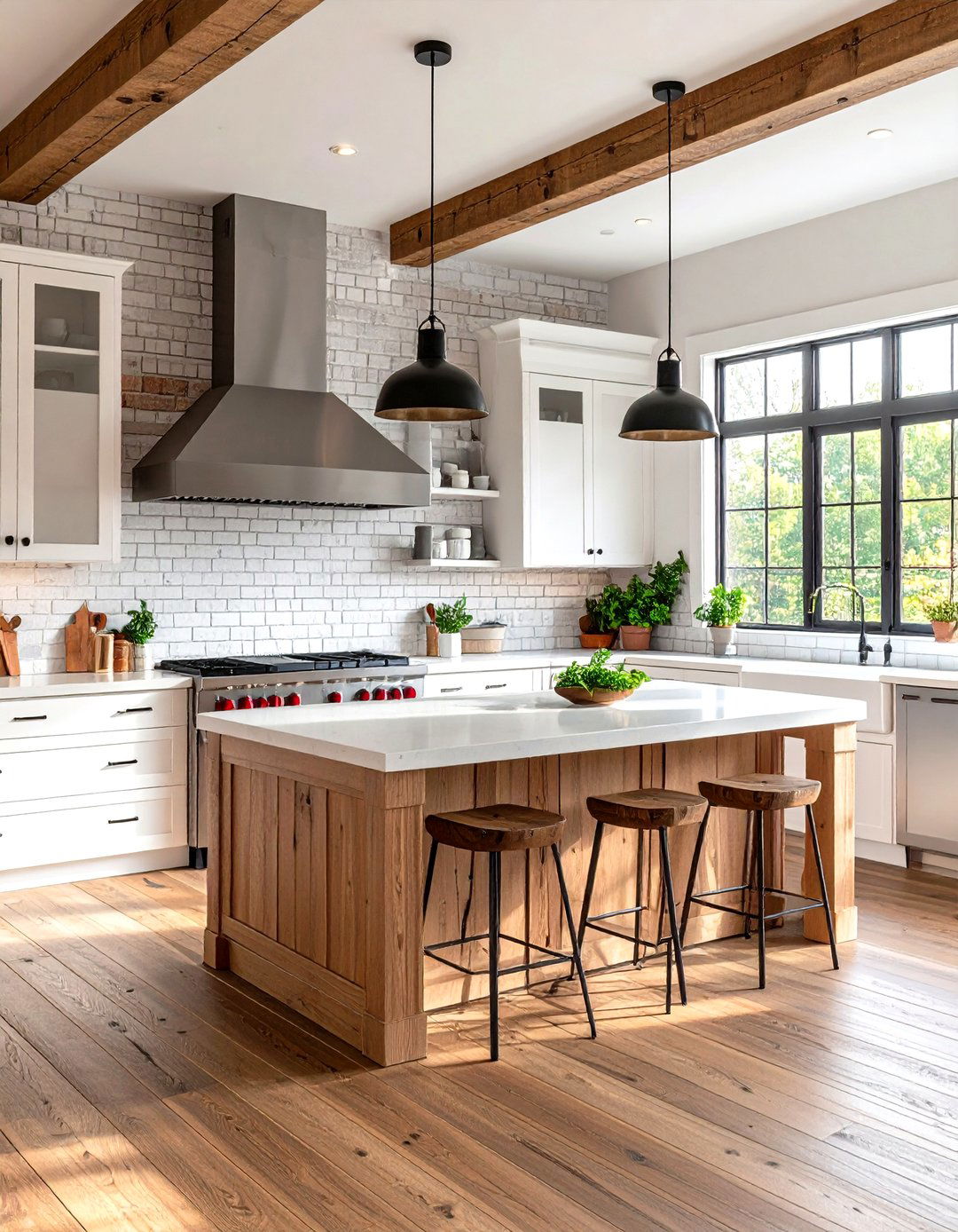 White Brick Kitchen Fireplace - 24 White Brick Fireplace Ideas