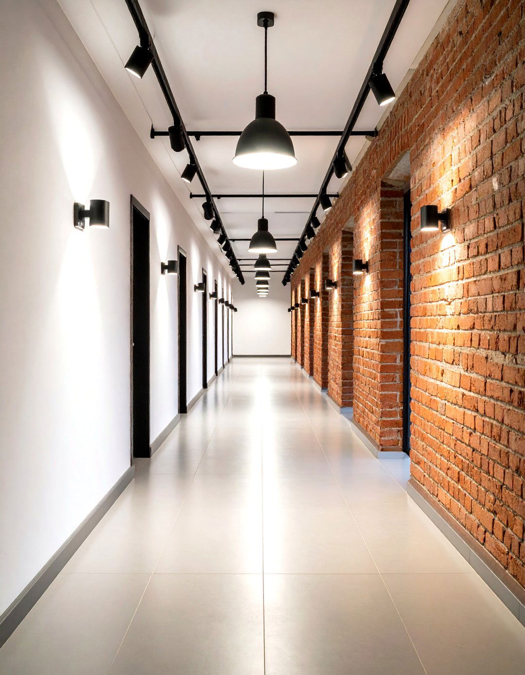 White Brick Wall Texture - 24 Black and White Hallway Ideas
