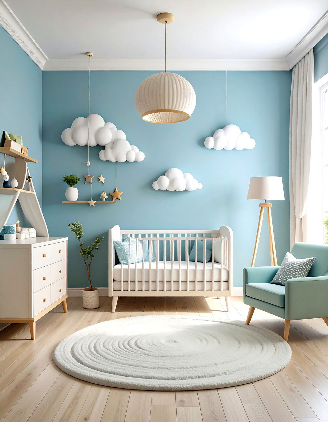 White Cloud Theme Nursery - 24 White Nursery Ideas