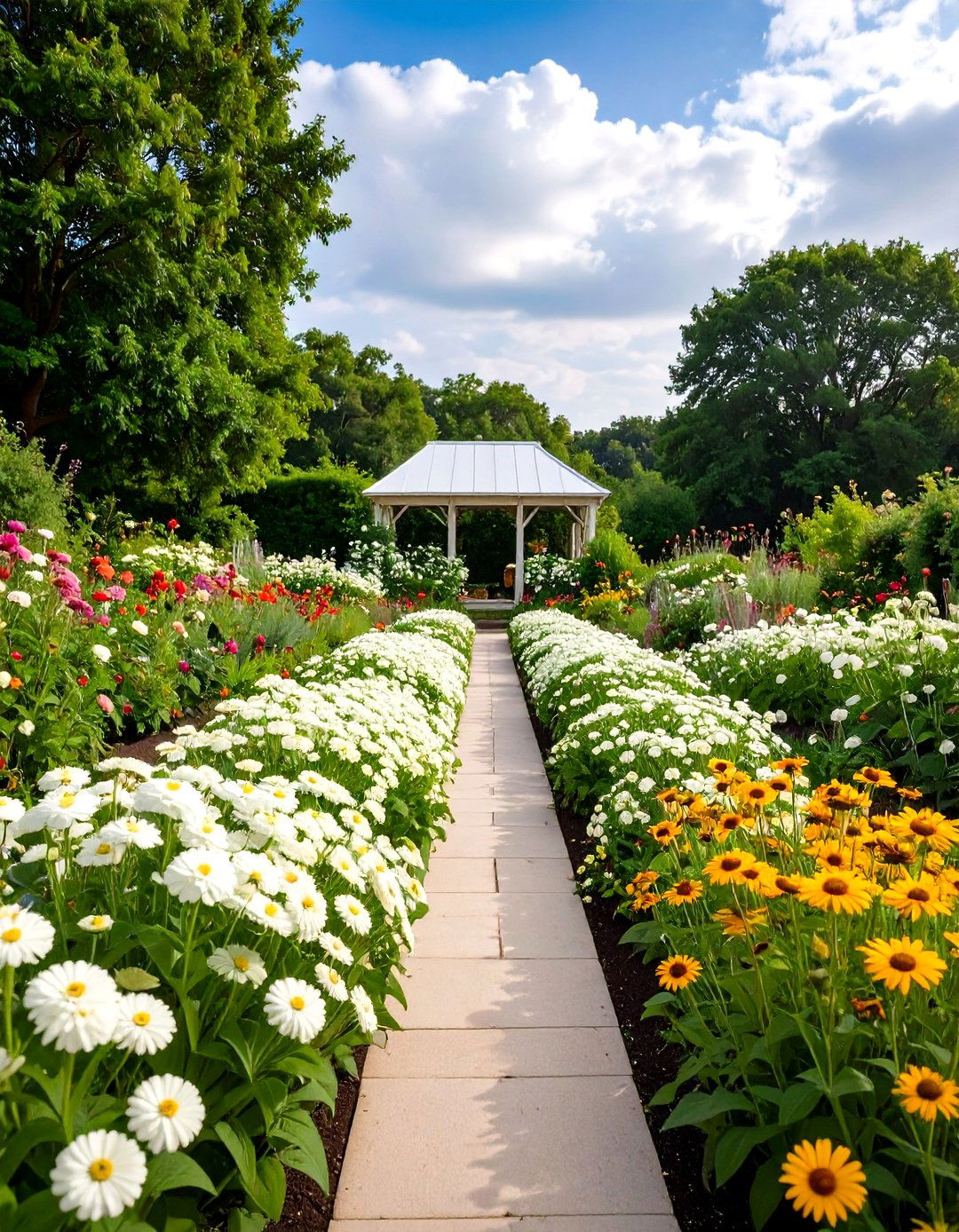 White Cutting Garden Production Space - 24 White Garden Design Ideas