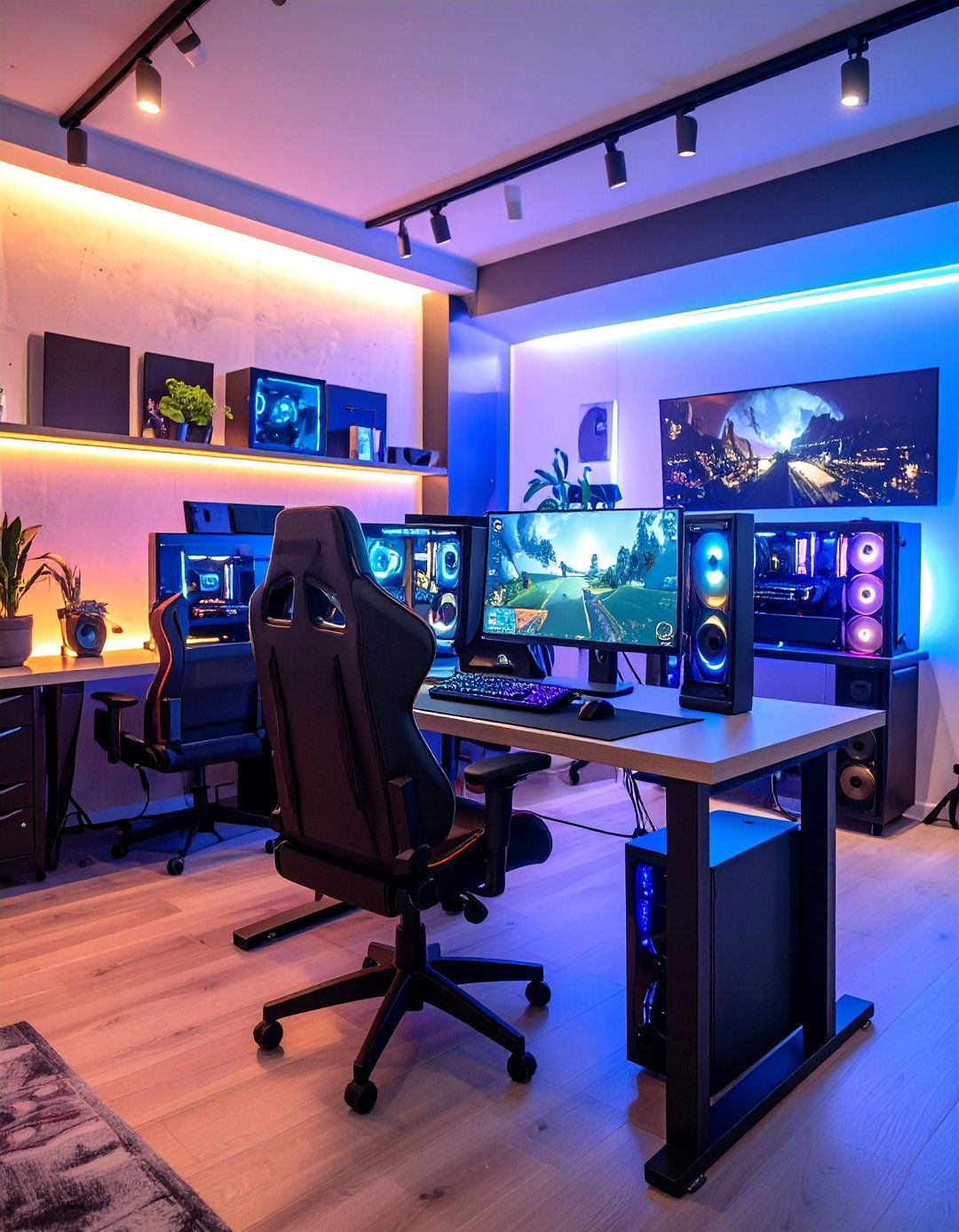 White Gaming Setup Cable Management Excellence - 24 All White Gaming Setup Ideas