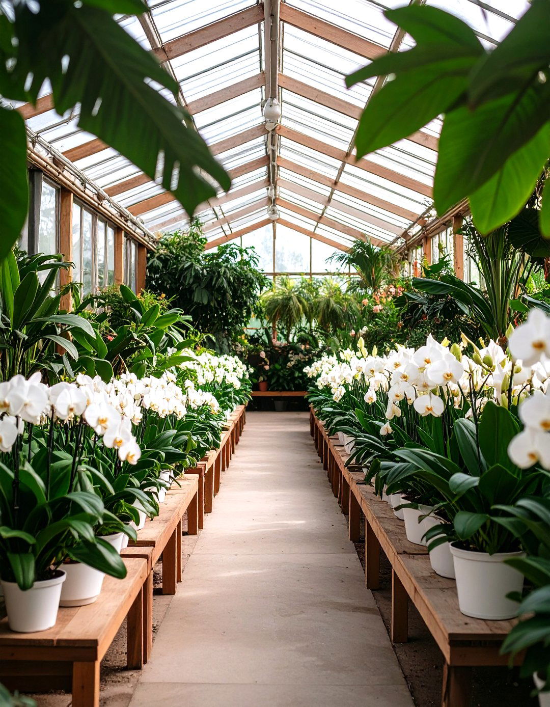 White Greenhouse Garden Year Round Growing - 24 White Garden Design Ideas