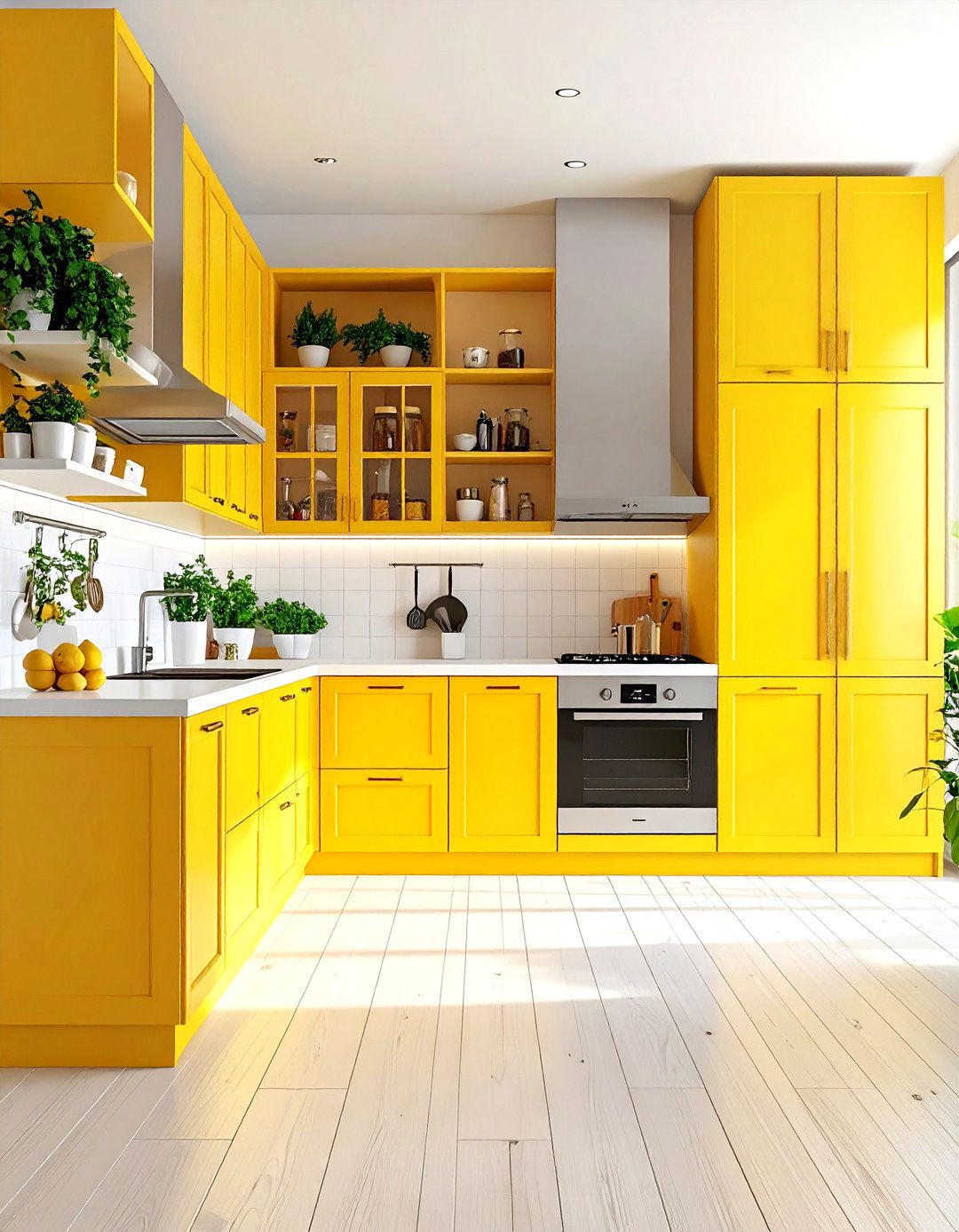 White Kitchen with Vertical Storage Walls - 24 Small White Kitchen Ideas