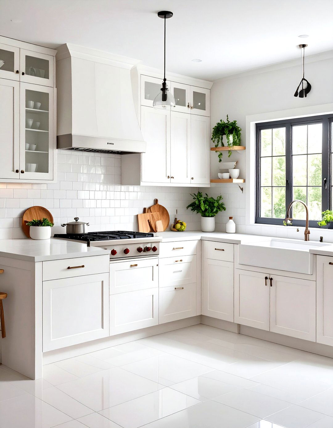 White Matte Finish Tiles - 24 White Kitchen Backsplash Ideas