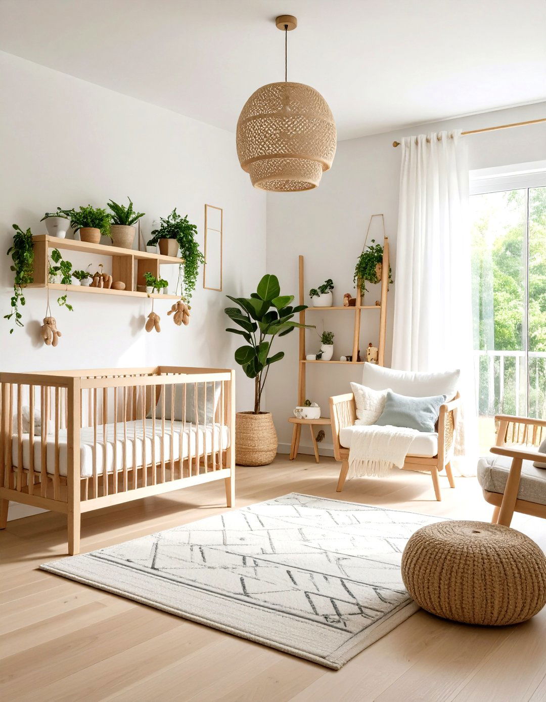 White Nature Inspired Nursery - 24 White Nursery Ideas