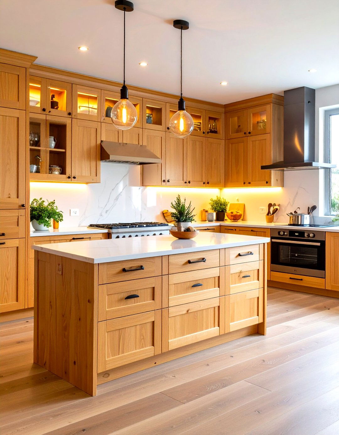 White Oak Cabinet Storage Solutions and Organization - 24 Kitchens With White Oak Cabinets