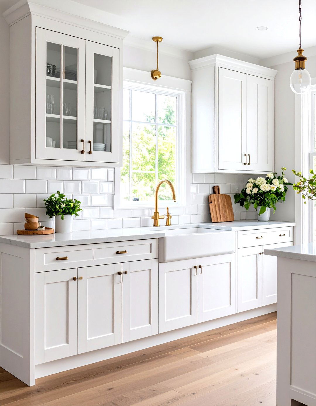 White Oak Cabinets with Subway Tile Backsplashes - 24 Kitchens With White Oak Cabinets