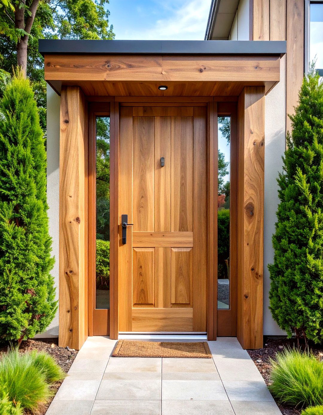 White Oak Front Door with Natural Edge Features - 24 White Oak Front Door Ideas