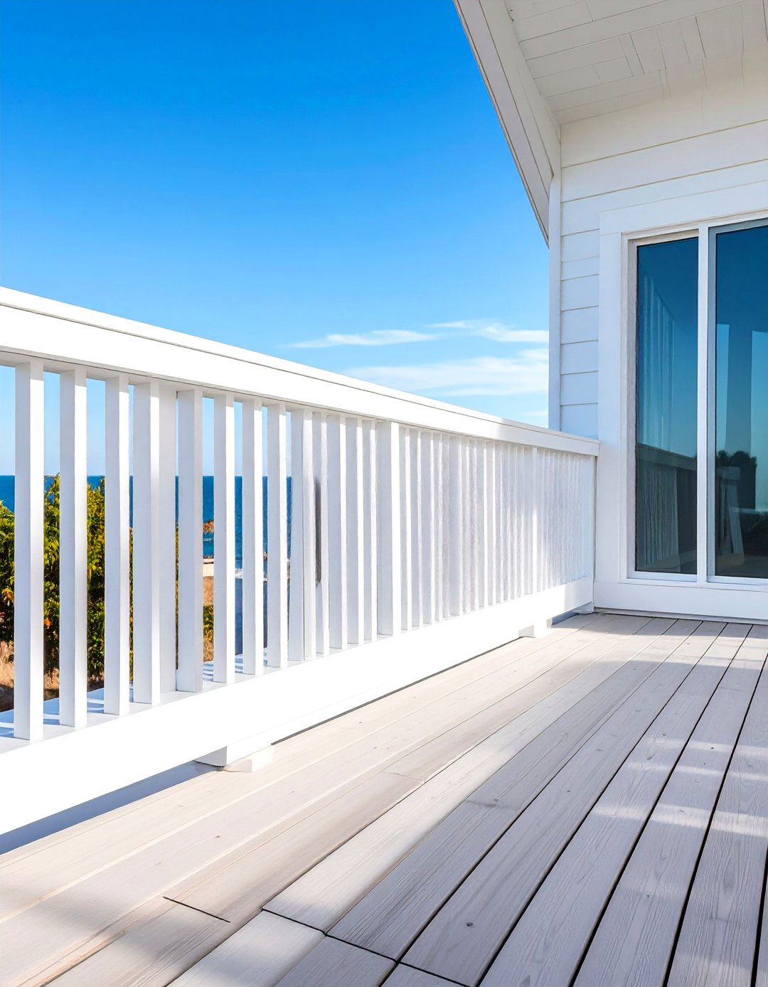 White PVC Fascia with Clean Minimalism - 24 Deck Fascia Ideas
