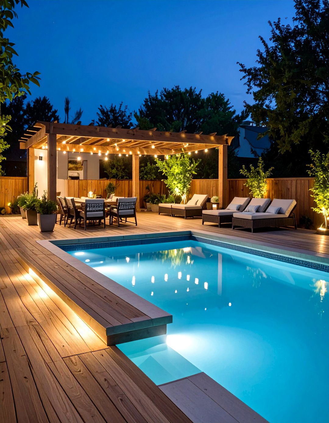 White Pool Deck Design - 24 White Deck Ideas