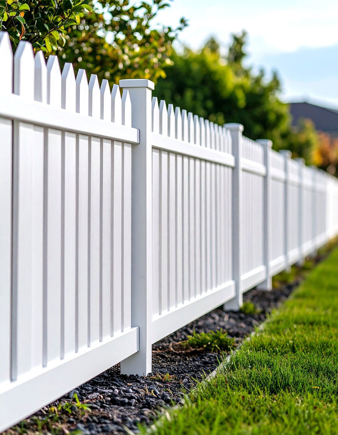 White Privacy Fence with Sound Barriers - 24 White Privacy Fence Ideas