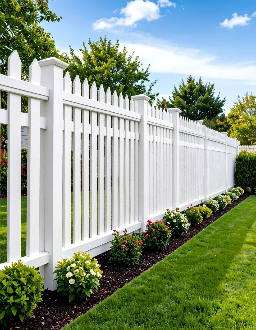 White Privacy Fence with Steel Frame Construction - 24 White Privacy Fence Ideas