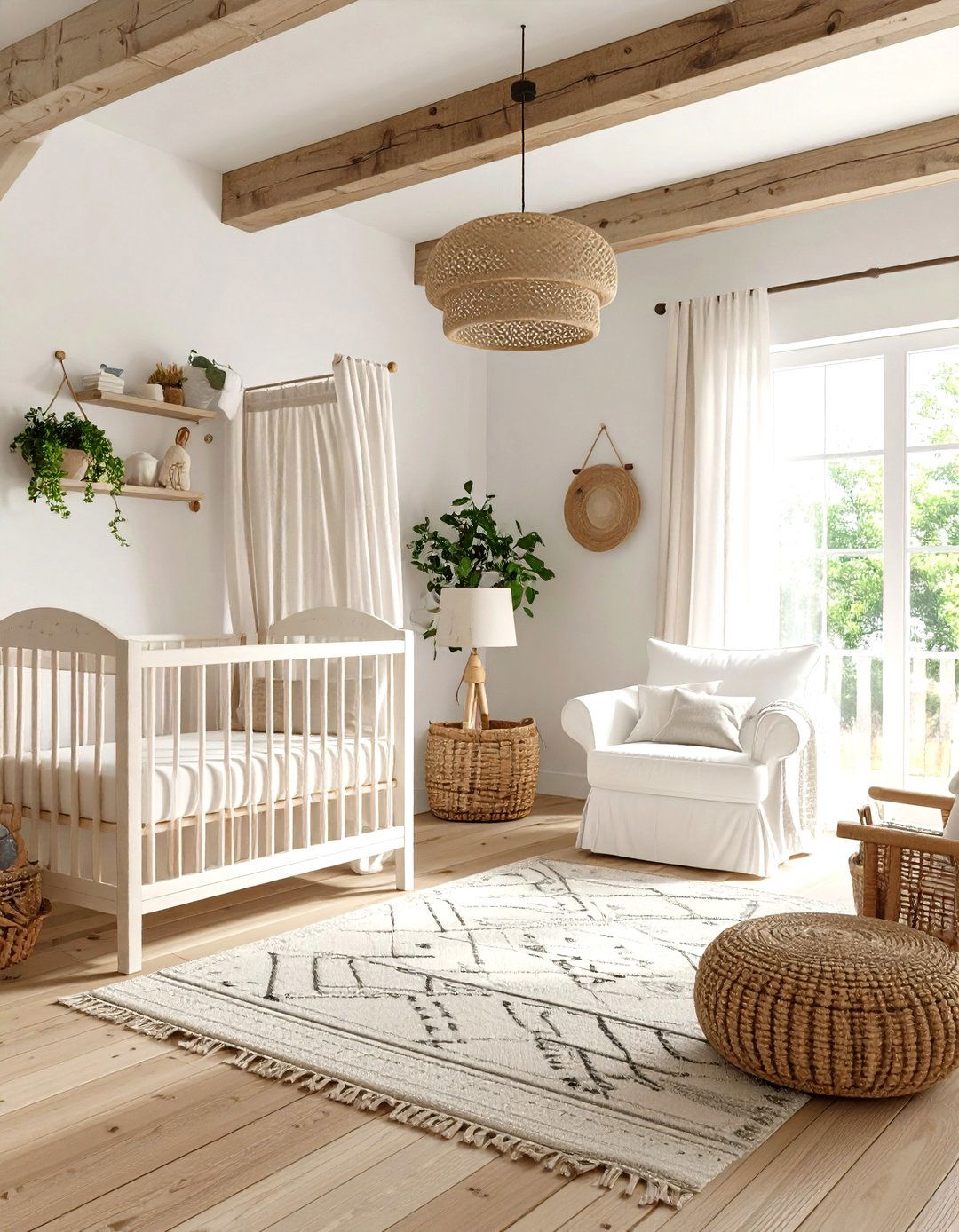 White Rustic Country Nursery - 24 White Nursery Ideas
