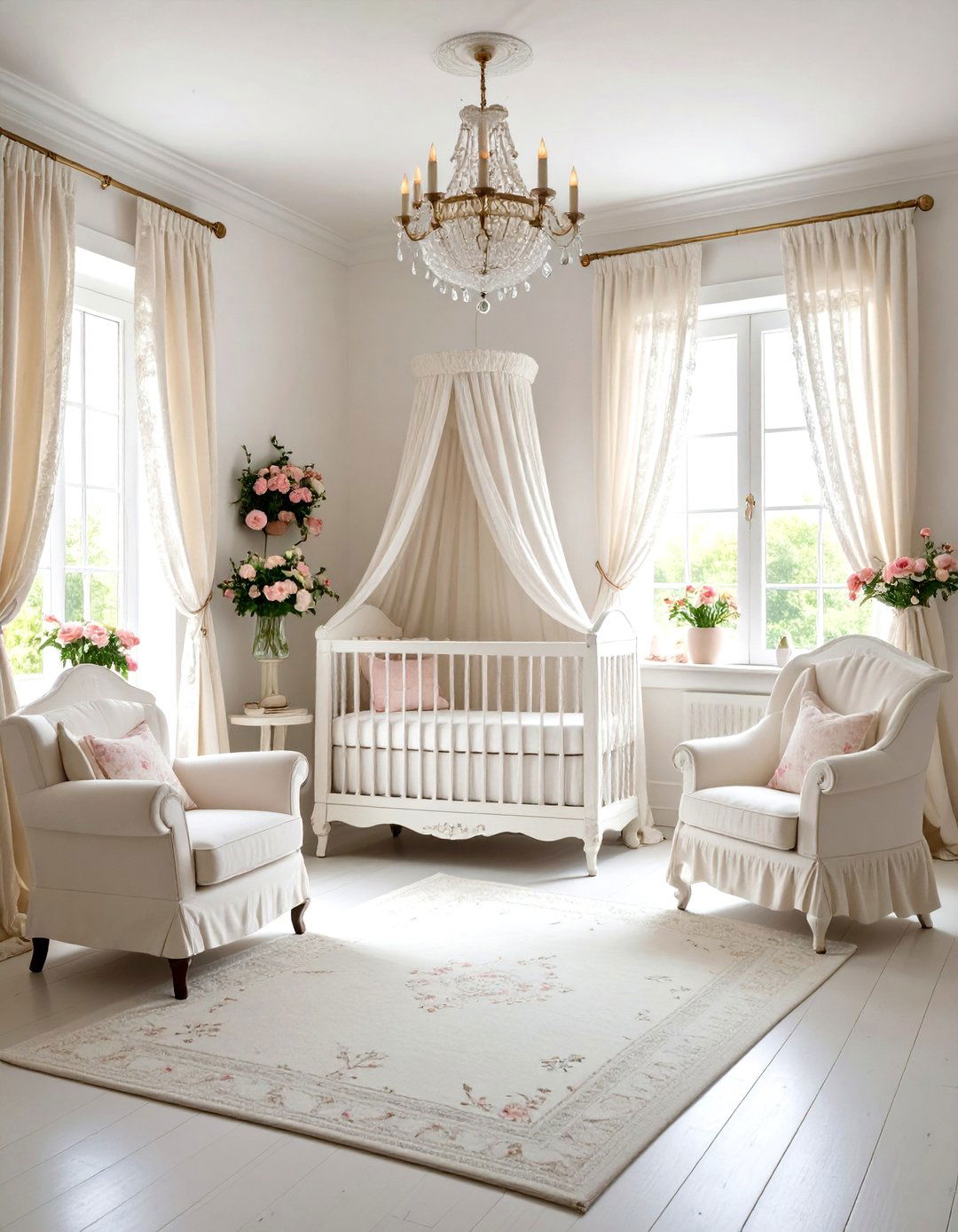 White Shabby Chic Nursery Theme - 24 White Nursery Ideas