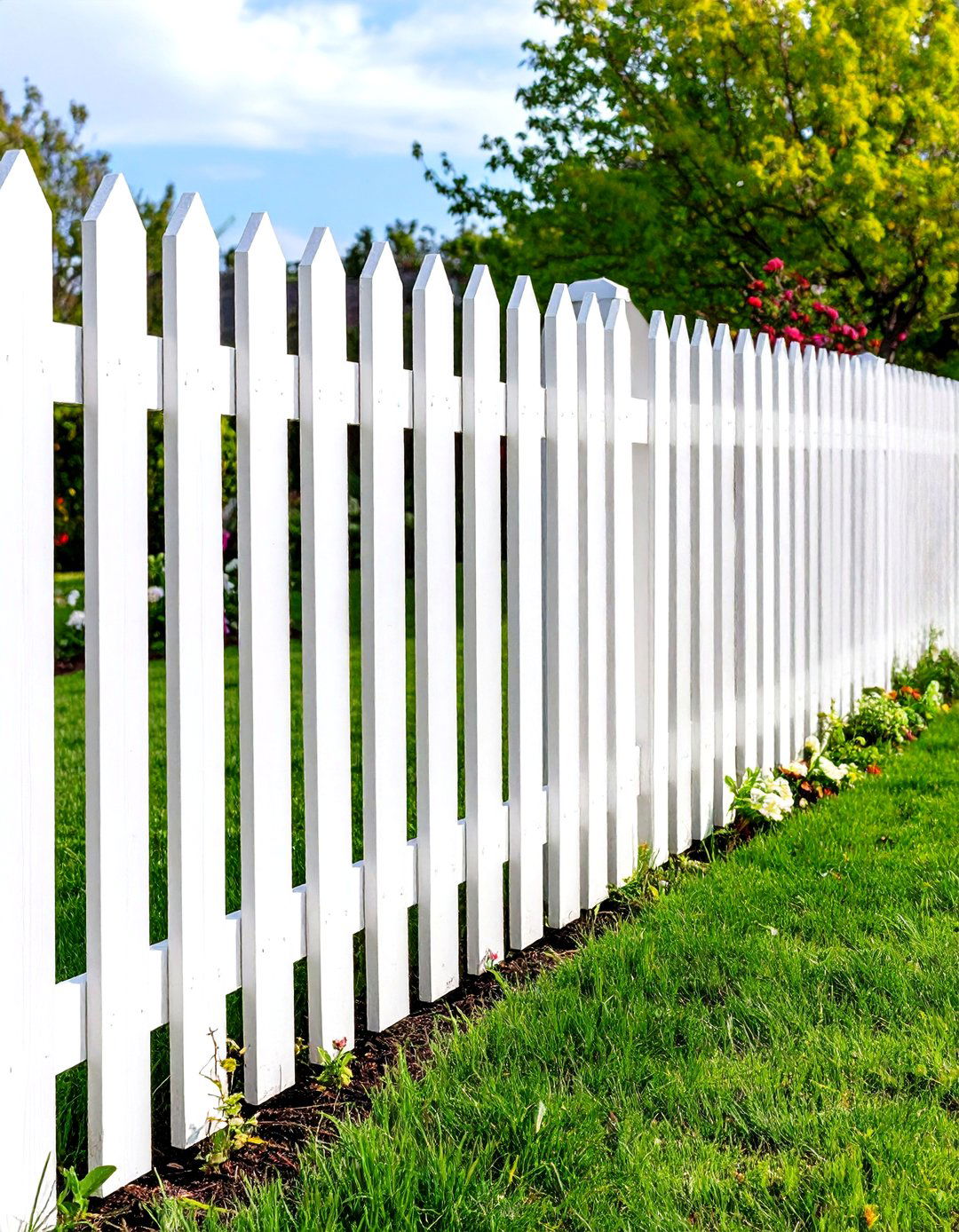 White Shadowbox Privacy Fence - 24 White Privacy Fence Ideas