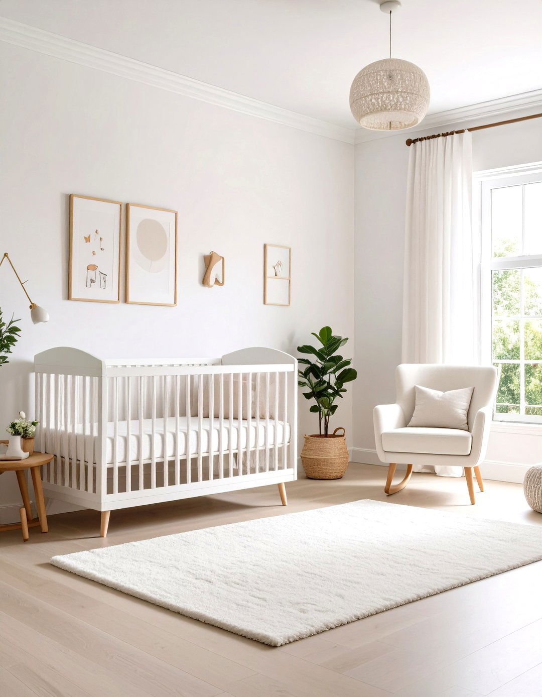 White Sophisticated Modern Nursery - 24 White Nursery Ideas