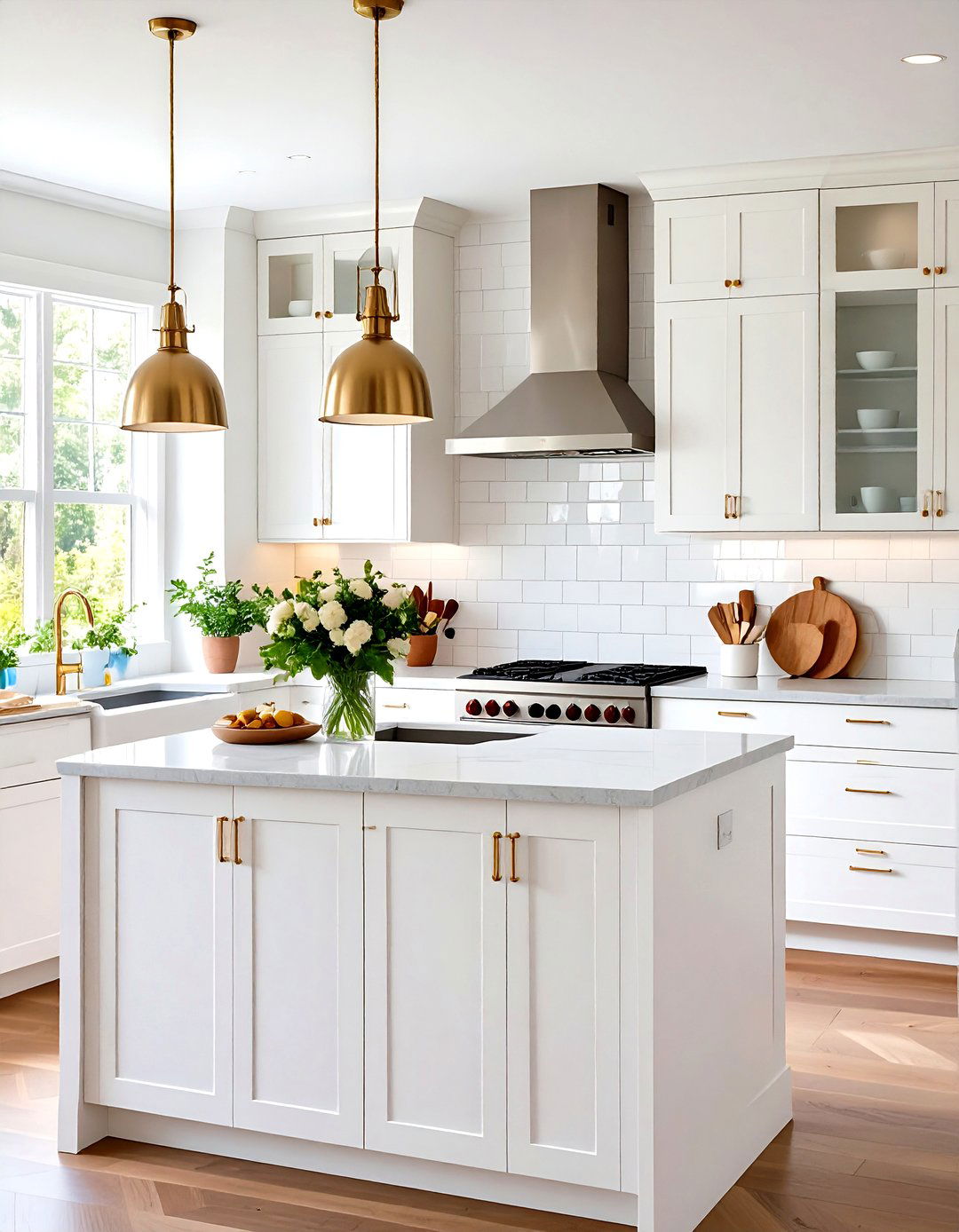 White Vertical Subway - 24 White Kitchen Backsplash Ideas