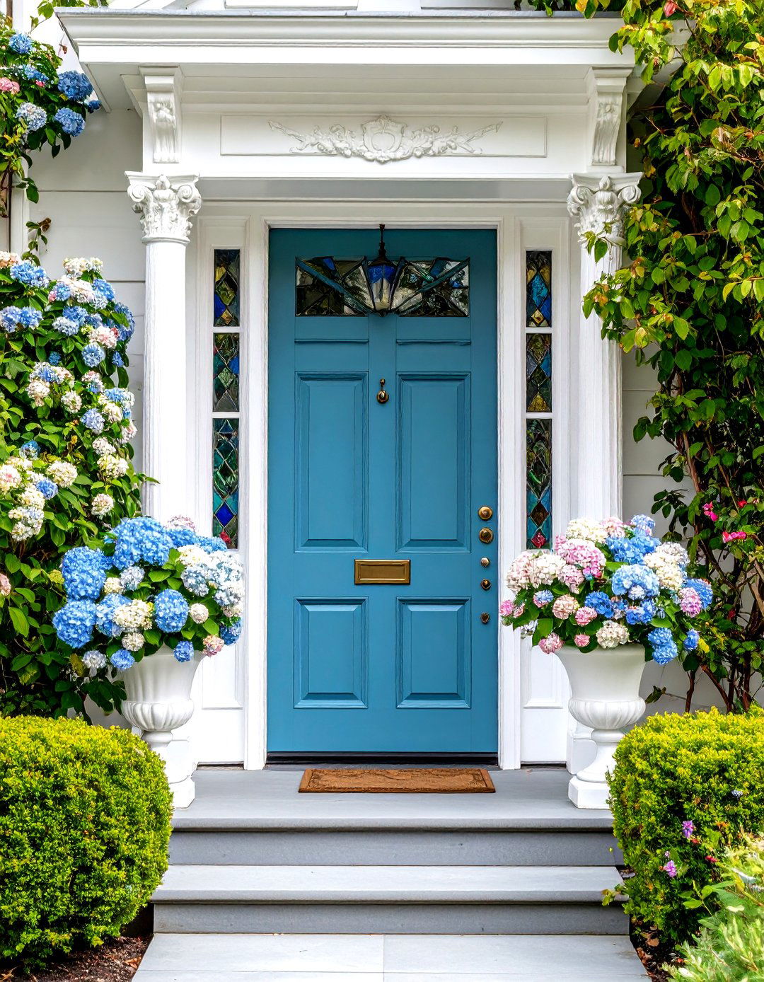 White Victorian Ornate Door - 24 White Front Door Ideas