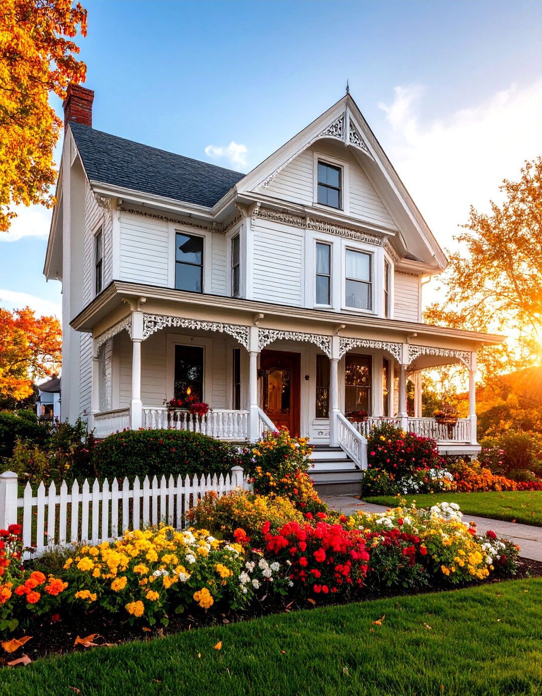 White Victorian with Ornate Decorative Trim - 24 White Home Exterior Ideas