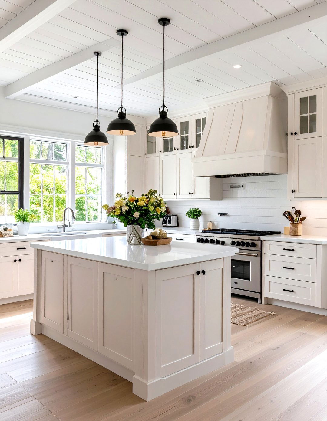 White Washed Wood Modern Farmhouse - 24 Cabin Kitchen Ideas