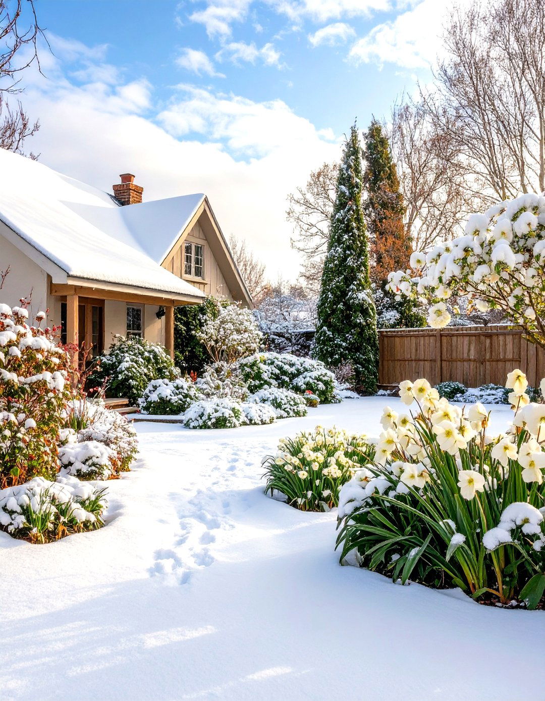 White Winter Garden Interest Design - 24 White Garden Design Ideas
