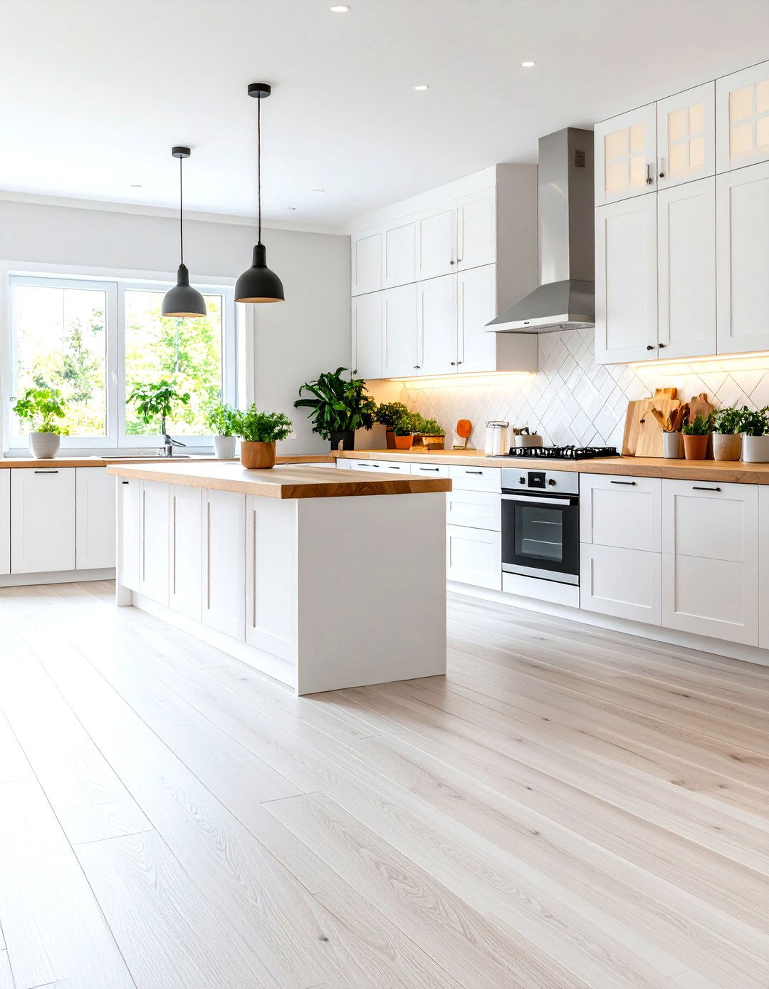 White Wood Look Luxury Vinyl Floors - 24 White Kitchen Floor Ideas