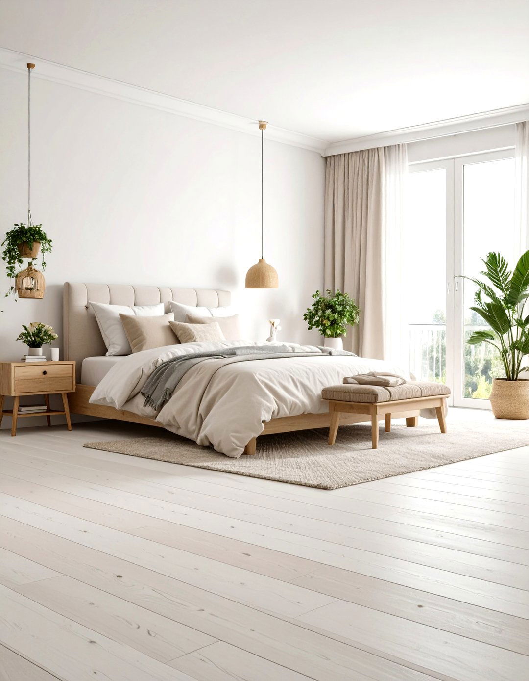 Whitewashed Oak Flooring - 24 Bedroom Flooring Ideas