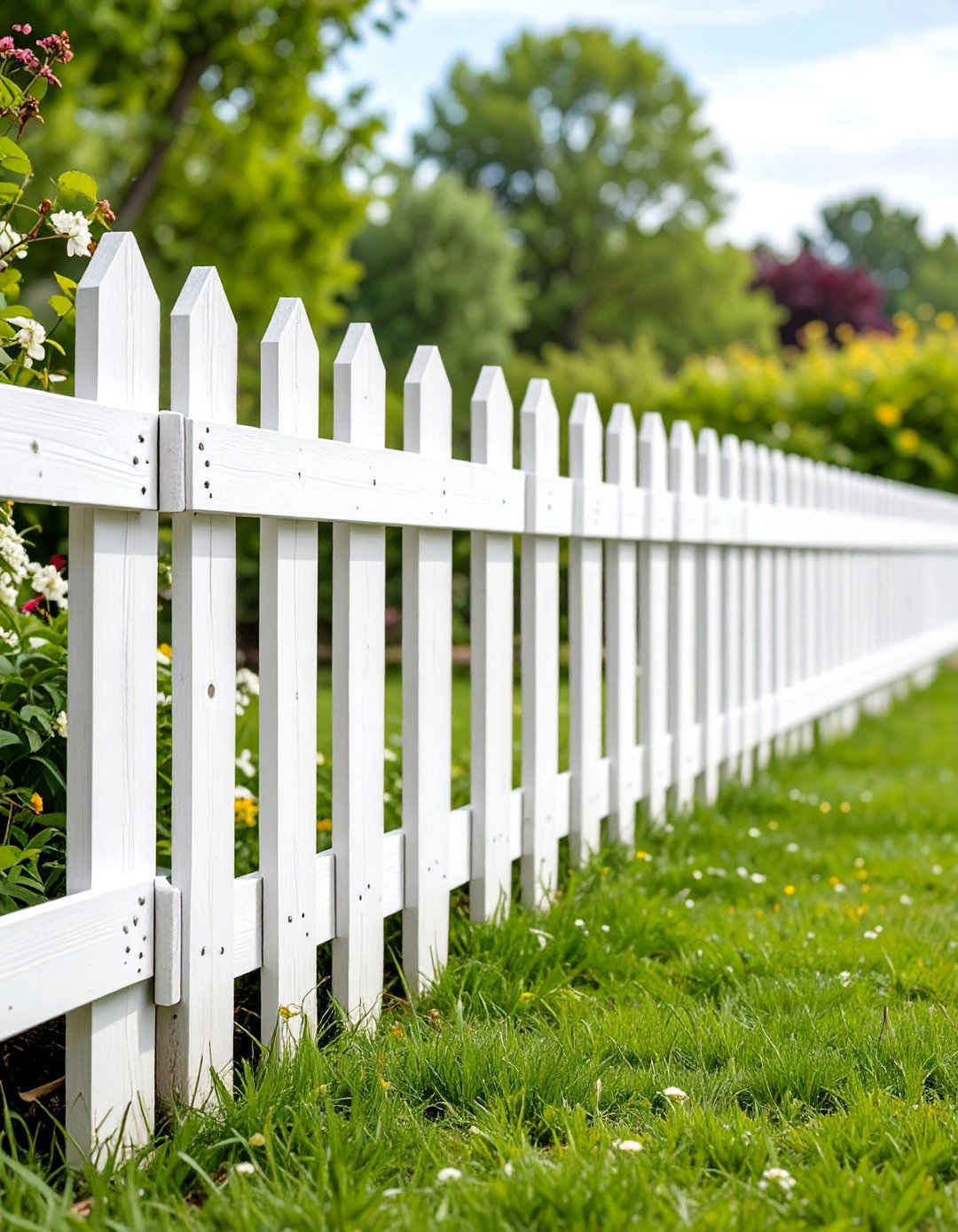 Whitewashed Pallet Garden Fence - 24 Pallet Fence Ideas