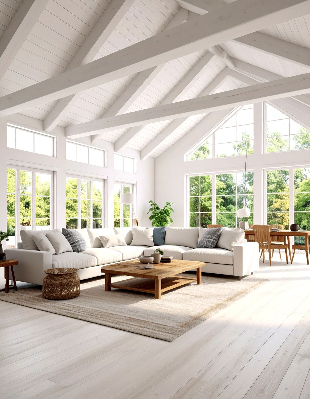 Whitewashed Rafter Ceilings - 24 Rustic Ceiling Ideas