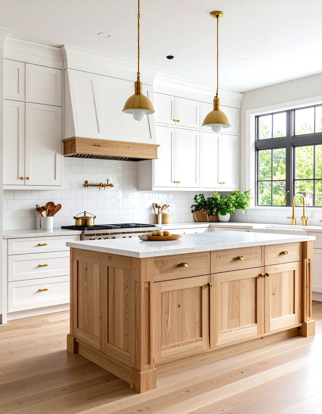 Whitewashed Wood Cabinet Kitchen - 24 Rustic Kitchen Ideas