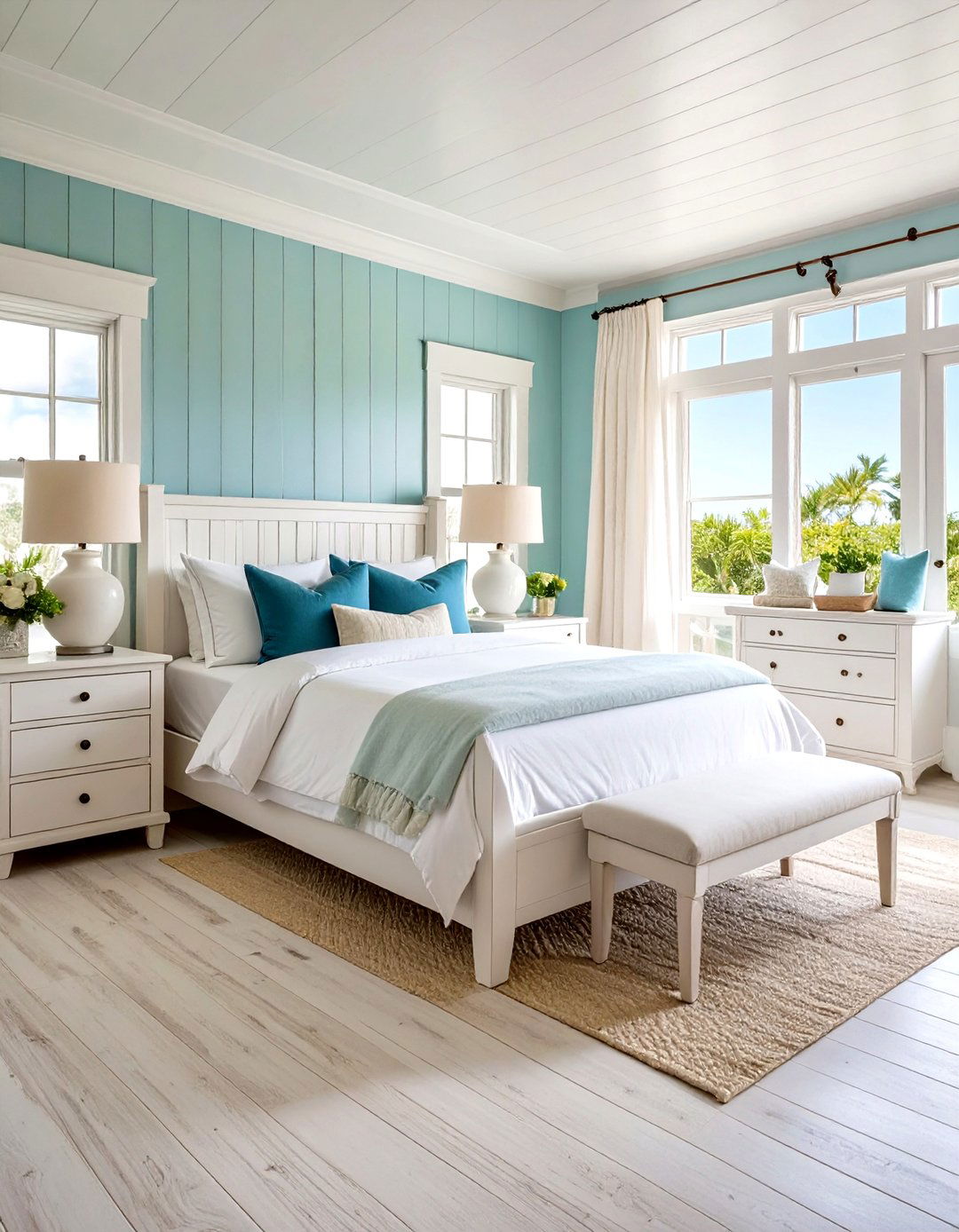 Whitewashed Wood Furniture Suite - 24 Greek Bedroom Design Ideas