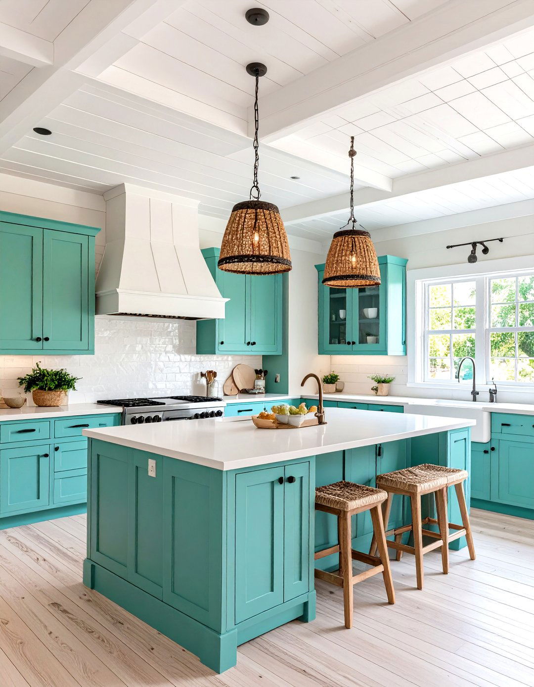 Whitewashed Wood Kitchen Ceiling - 24 Wood Ceiling Kitchen Ideas