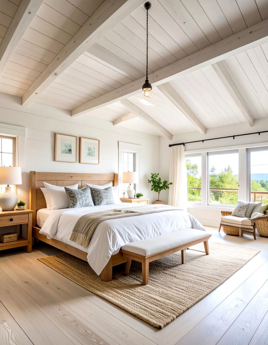 Whitewashed Wood Plank Ceiling - 24 Wood Plank Ceiling Ideas