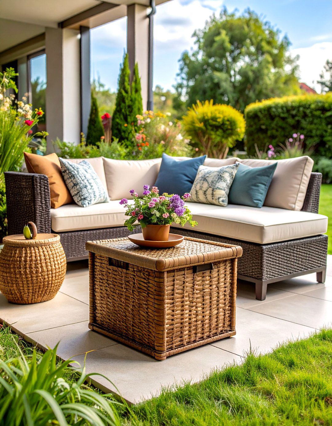 Wicker Storage Baskets - 24 Outdoor Storage Ideas