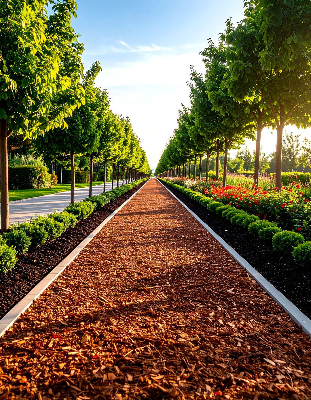 Wide Mulch Boulevard Designs - 24 Mulch Pathway Ideas