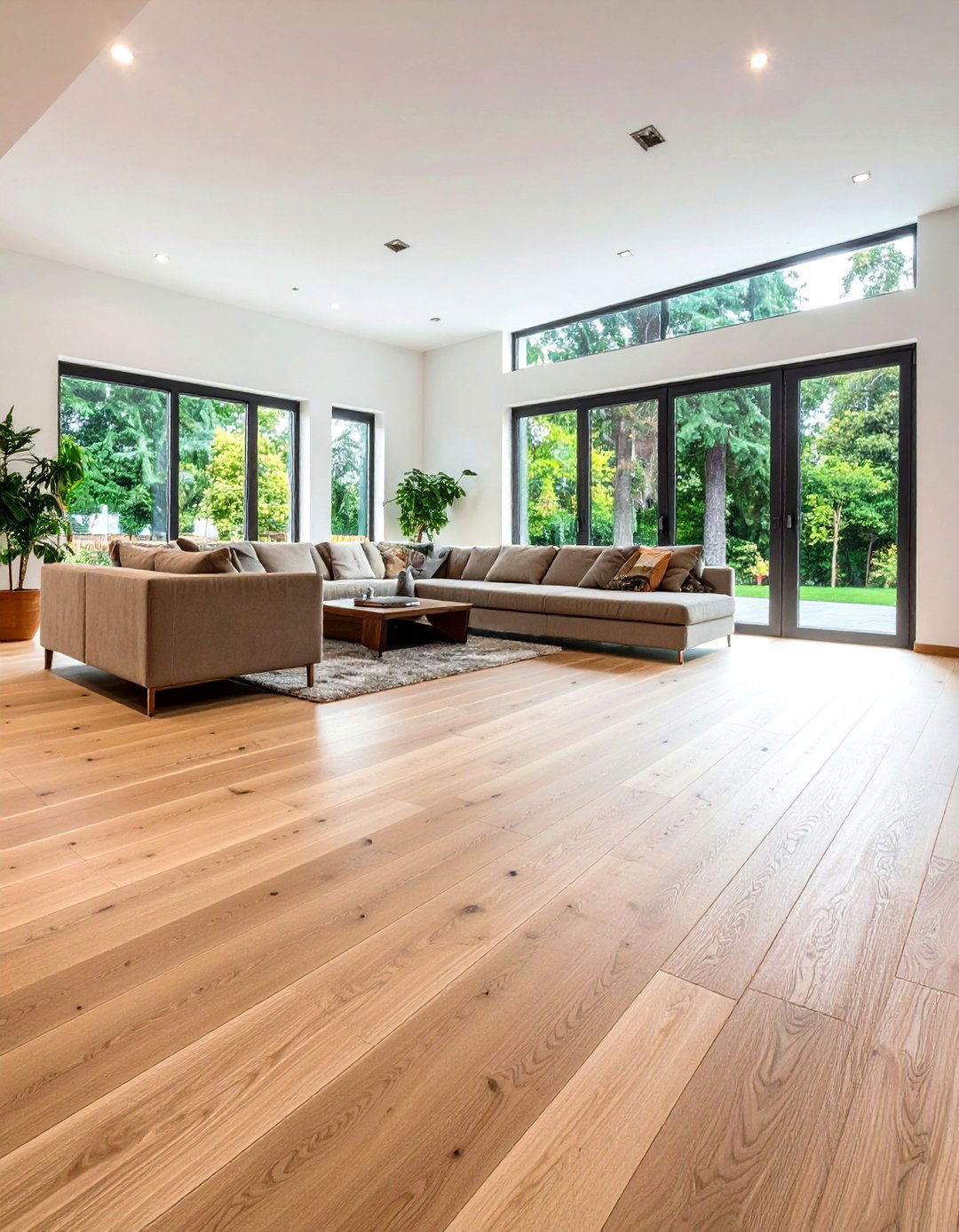 Wide Plank European Oak Elegance - 24 Living Room Flooring Ideas