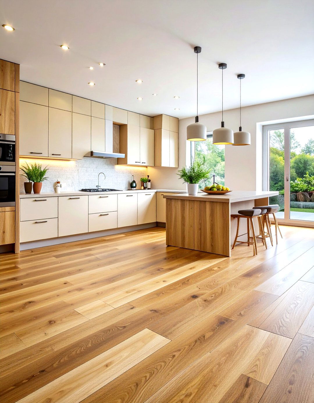 Wide Plank Luxury Vinyl Wood Look Flooring - 24 Kitchen Floor Ideas