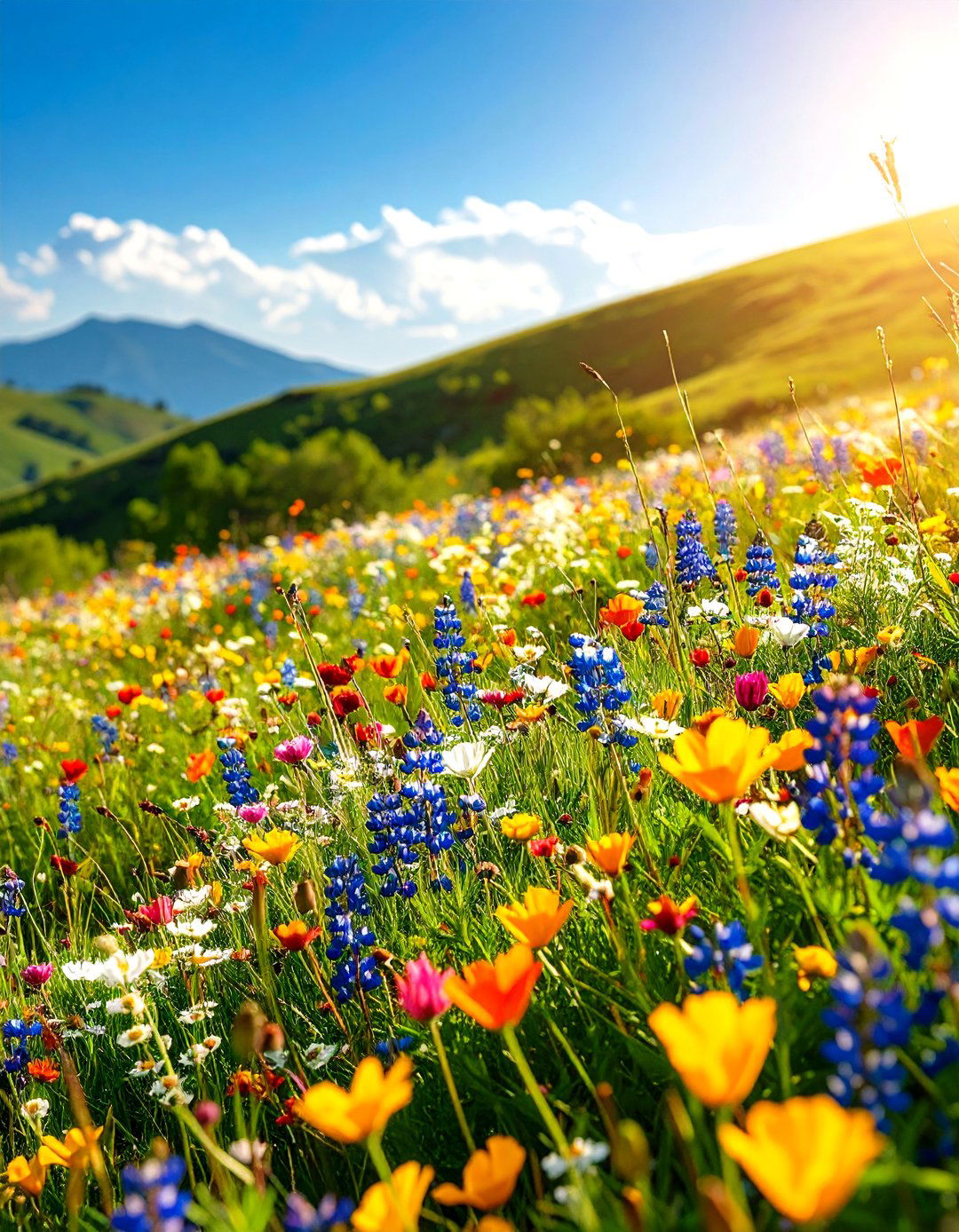 Wildflower Meadow Slopes - 24 Sloped Garden Ideas