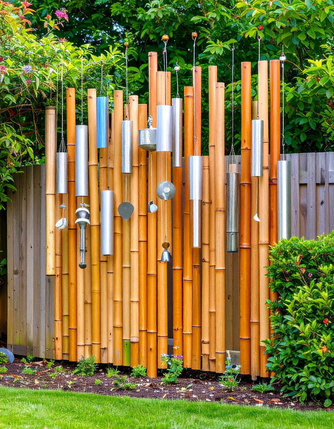 Wind Chime and Kinetic Art Symphony - 24 Fence Art Ideas