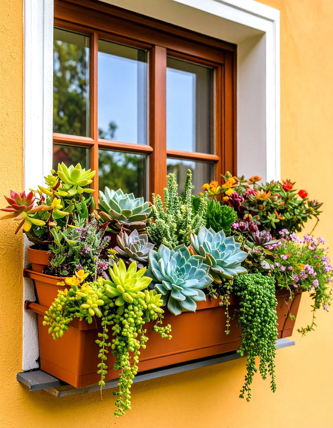 Window Box Arrangement - 24 Succulent Garden Ideas