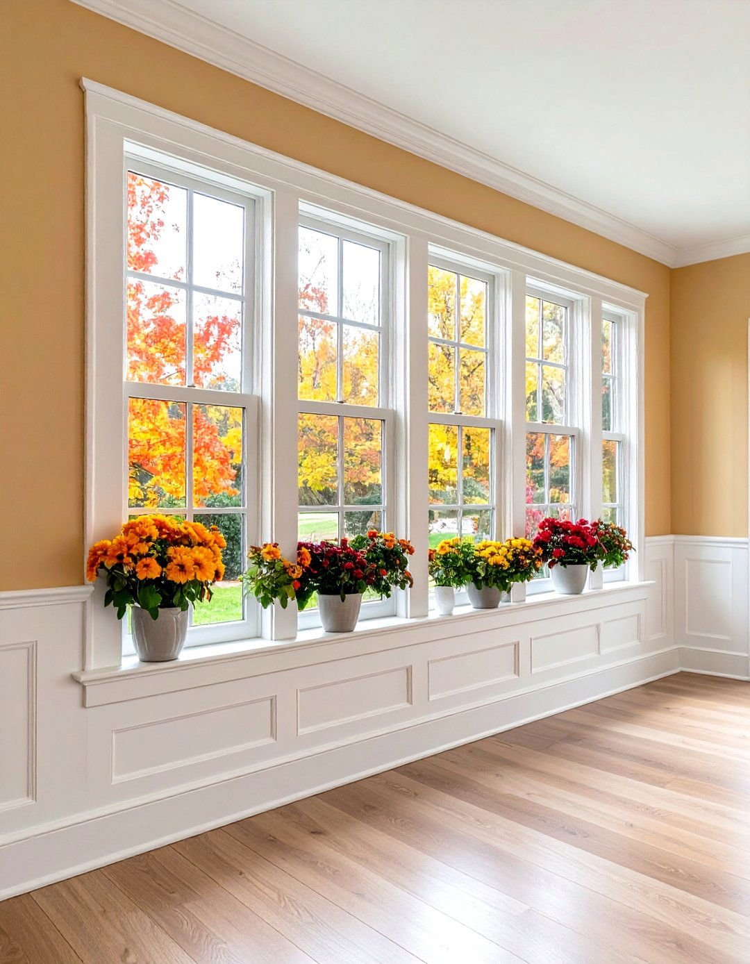 Window Frame Coordination - 24 Wainscoting Entryway Ideas