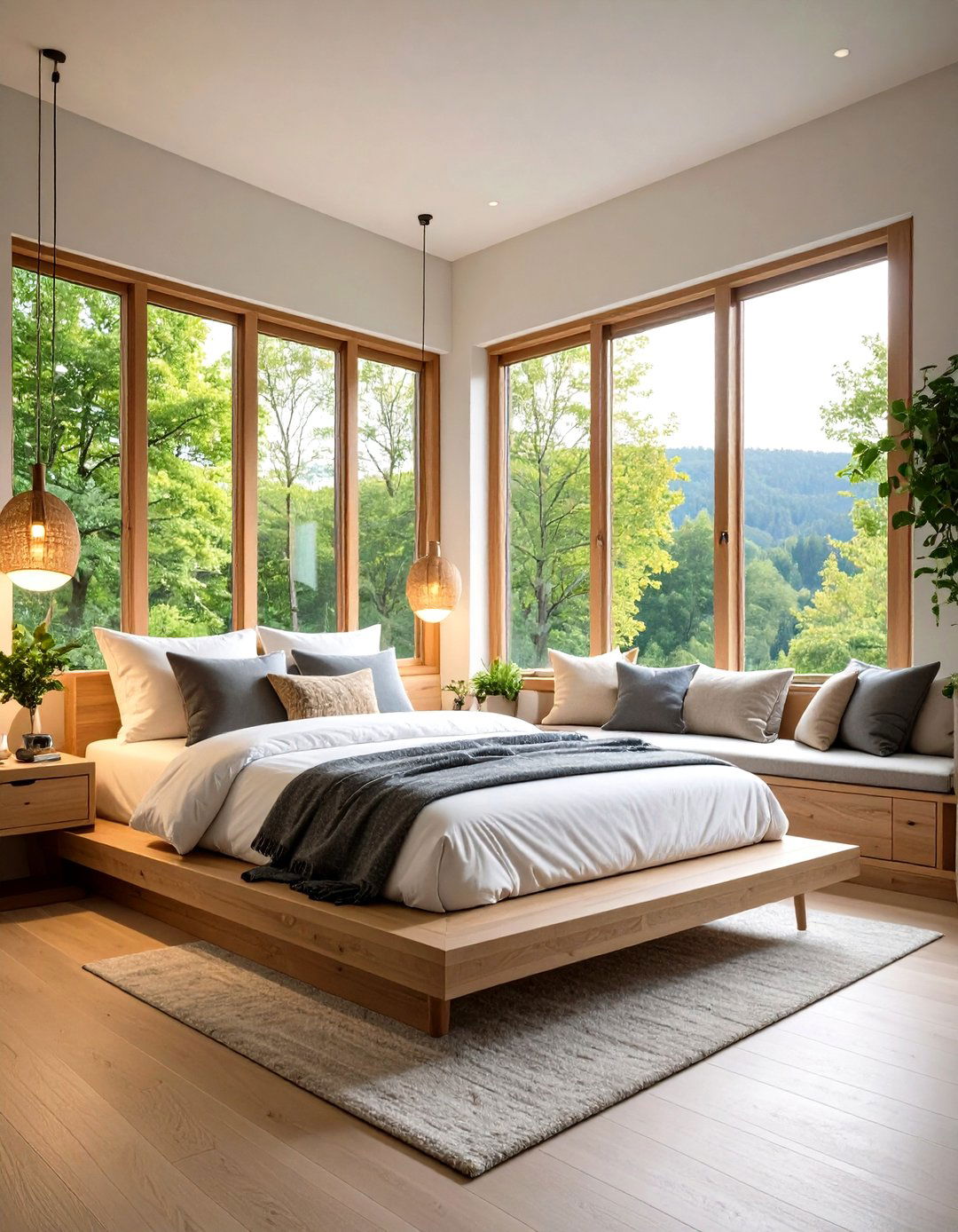 Window Seat Bed Nook with Reading Corner - 24 Bed Nook Ideas